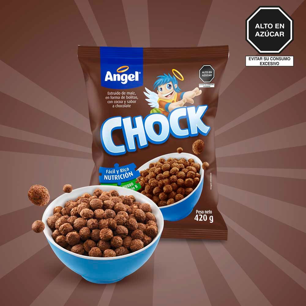 Cereal Angel Chock En Bolitas De Maíz Chocolate 420 g