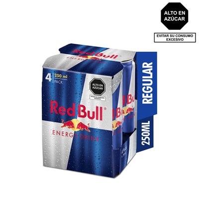 RED BULL - Four Pack Bebida Energizante ReguLar 250 ml - FOUR PACK