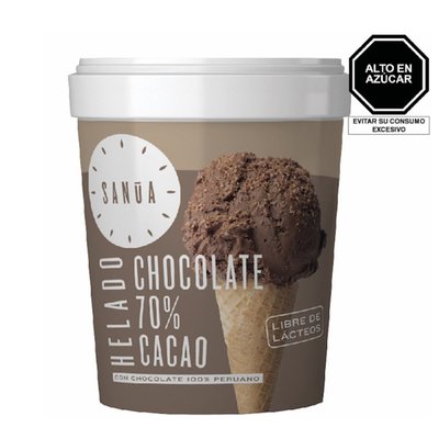 SANUA - Helado De Chocolate 70% Cacao - POTE 16 OZ