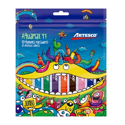 ARTESCO - Plumones Gruesos Aquamax 47 Empaque 10 Und