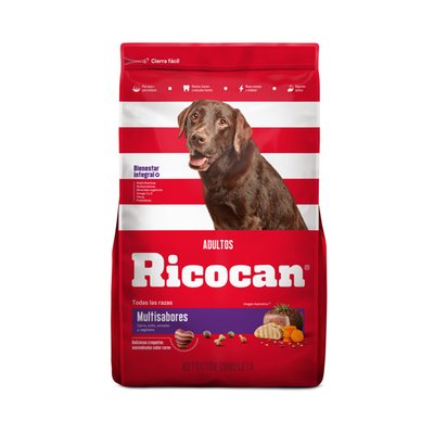RICOCAN - Comida Para Perros Ricocan Adultos Sabor Multisabores 3 Kg - Bolsa 3 kg