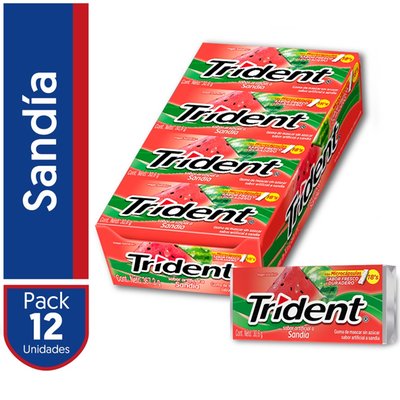 TRIDENT - Chicles Trident Sandía 12 Unidades