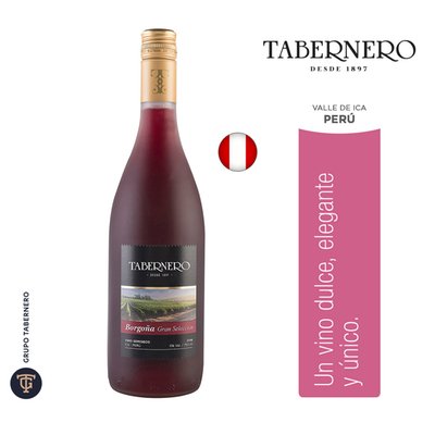 TABERNERO - Vino Borgoña Gran Selección Perú 750 Ml - BOTELLA 750 ML