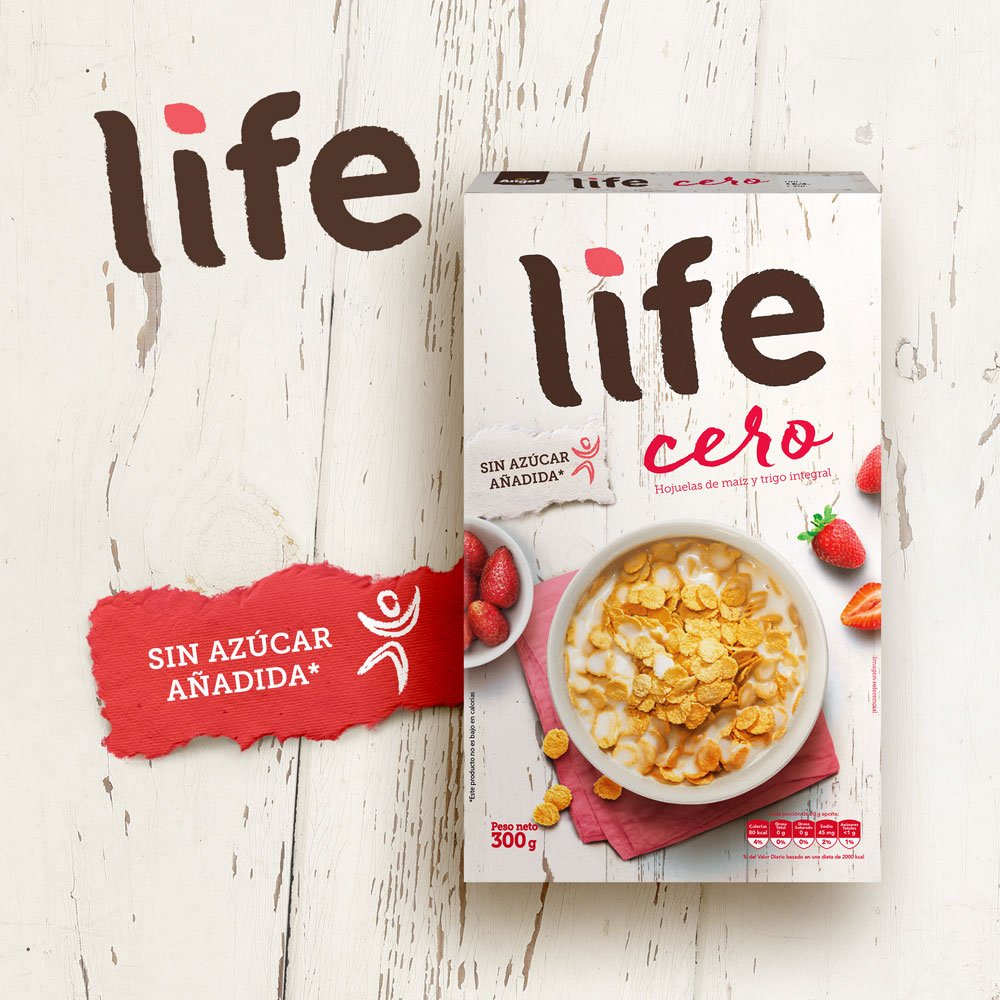Cereal Angel Life Cero Sin Azúcar En Hojuelas De Trigo Y Maíz 300 g Cereal Angel Life Cero Sin Azúcar En Hojuelas De Trigo Y Maíz 300 g