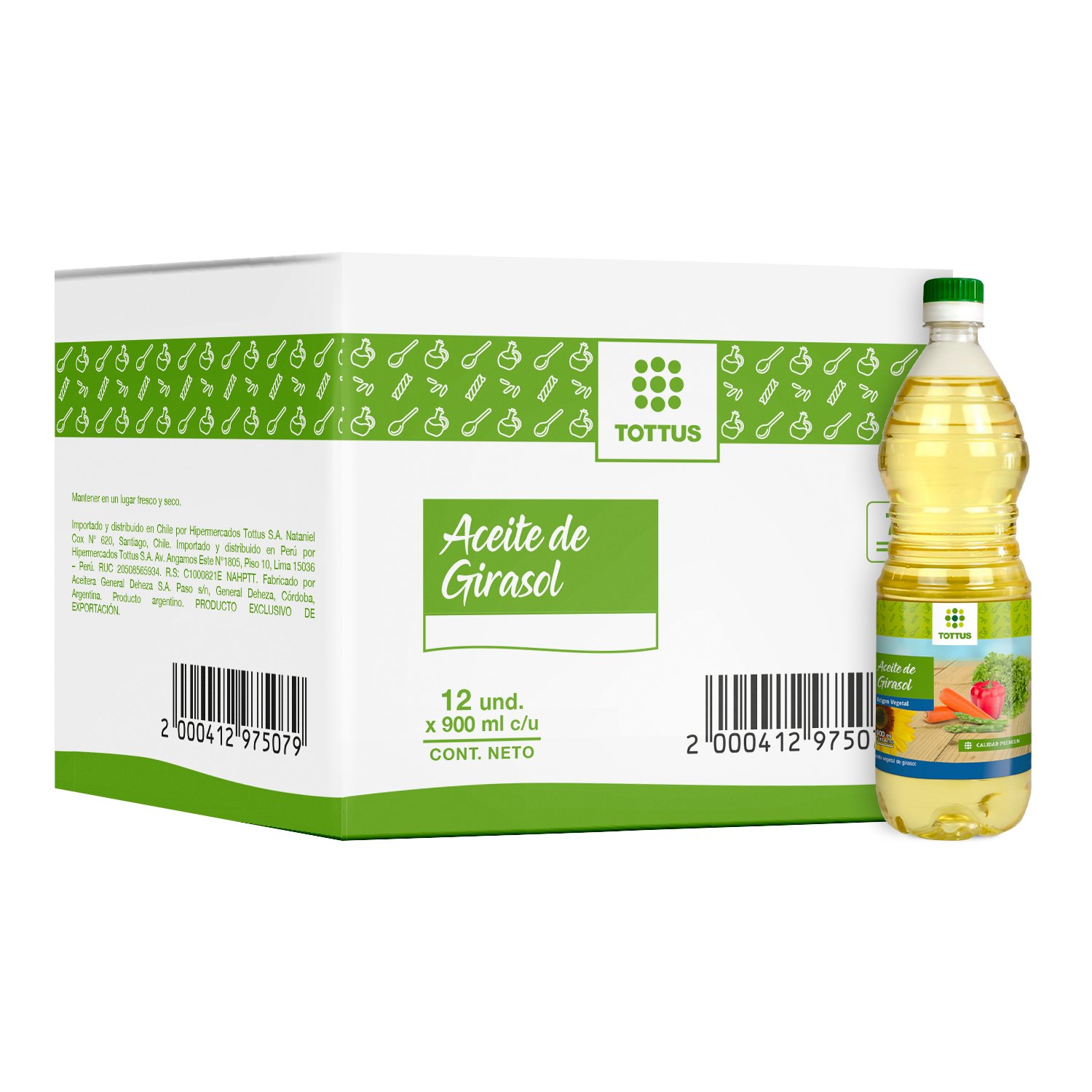 Aceite vegetal Maravilla 12 botellas de 1 L