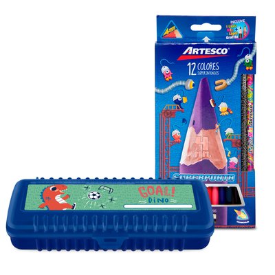 ARTESCO - Pack Junior Box Niños + Colores Largos X12