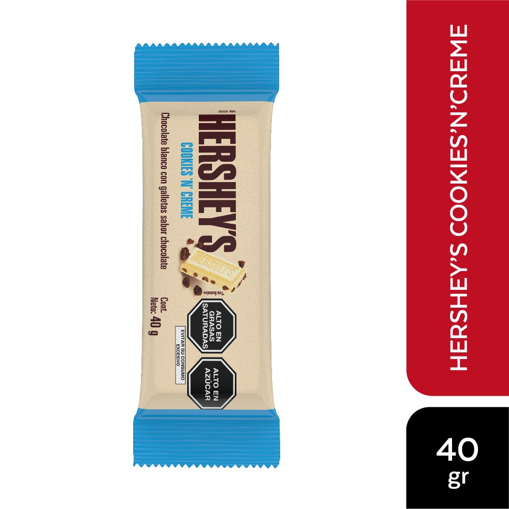 Chocolate Blanco Con Galletas Sabor Chocolate Hersheys 40 g