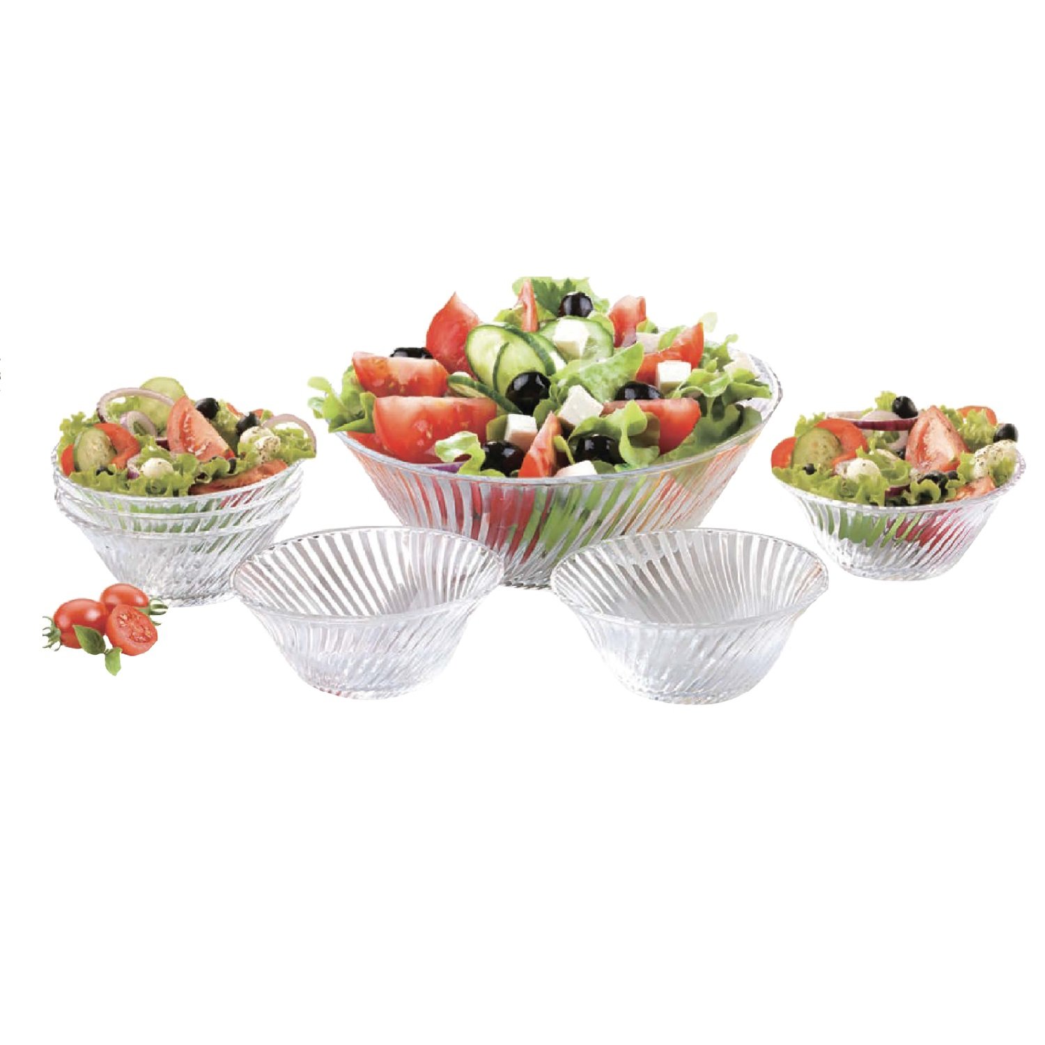 Set Ensaladera Bowls Vidrio 7 Piezas