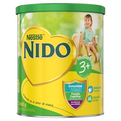 NIDO - Alimento En Polvo Mezcla Niños De 3 Años A Más Nido 1.6 Kg - Lata 1.6 kg