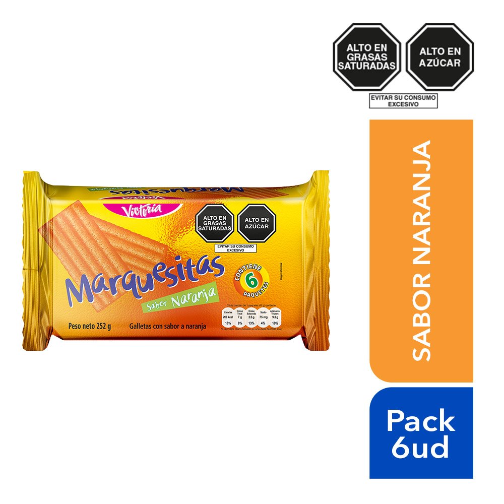 Galleta Marquesitas Sabor Naranja 6 Unds