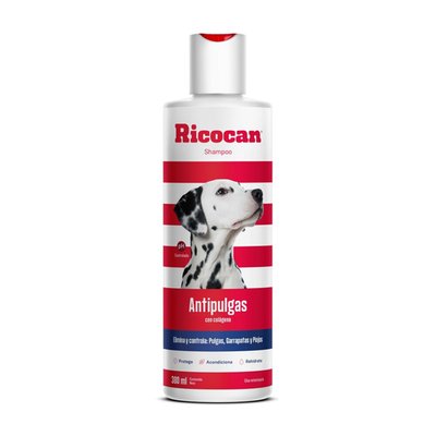 RICOCAN - Shampoo Para Perro Antipulgas Ricocan 380 Ml - Envase 380 ml