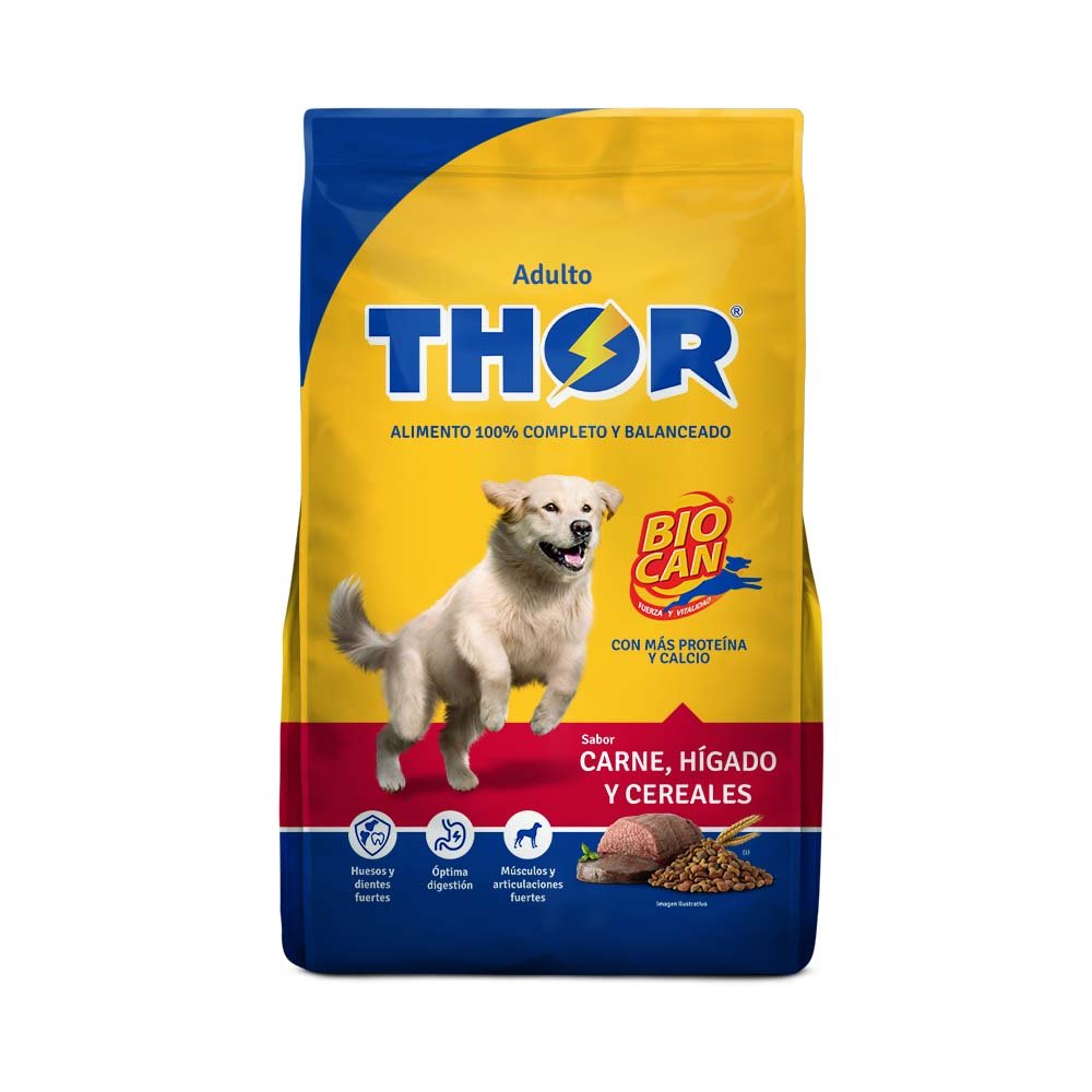 Comida Para Perros Thor Adultos Sabor Carne Hígado Y Cereales 10 kg