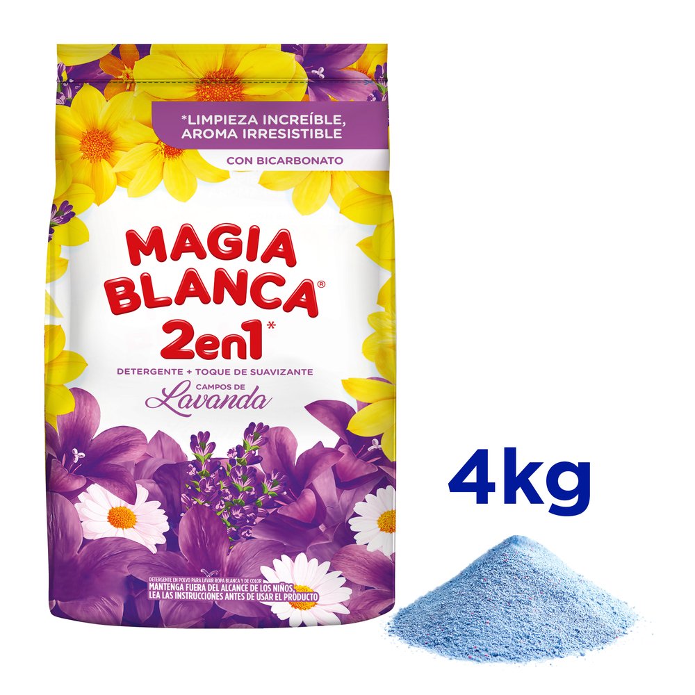 Detergente Magia Blanca Campos De Lavanda 4 Kg - Envase | Tottus Perú