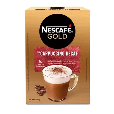 Bebida Instantánea Gold Cappuccino Decaf 10 Unds Nescafe Caja 10 Unds