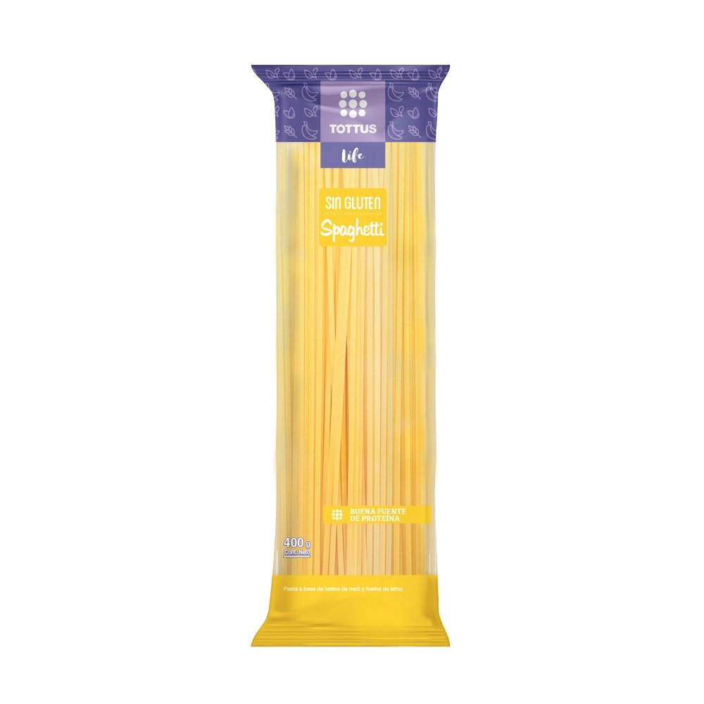 Fideos Spaghetti Libre De Gluten Tottus 400 g