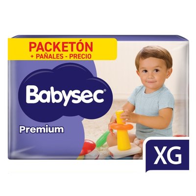 BABYSEC - Packetón Pañales Premium Babysec Talla Xg 72 Unidades - PACK X 72 UND