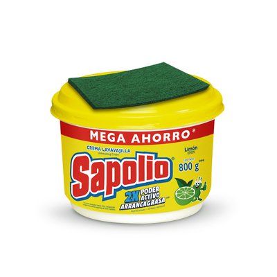 SAPOLIO - Lavavajilla Crema Sapolio Limon Pote X 800G
