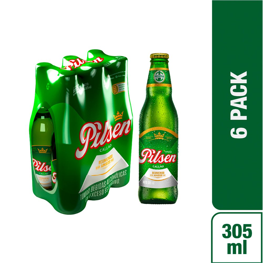 Six Pack Cerveza Pilsen 305 ml