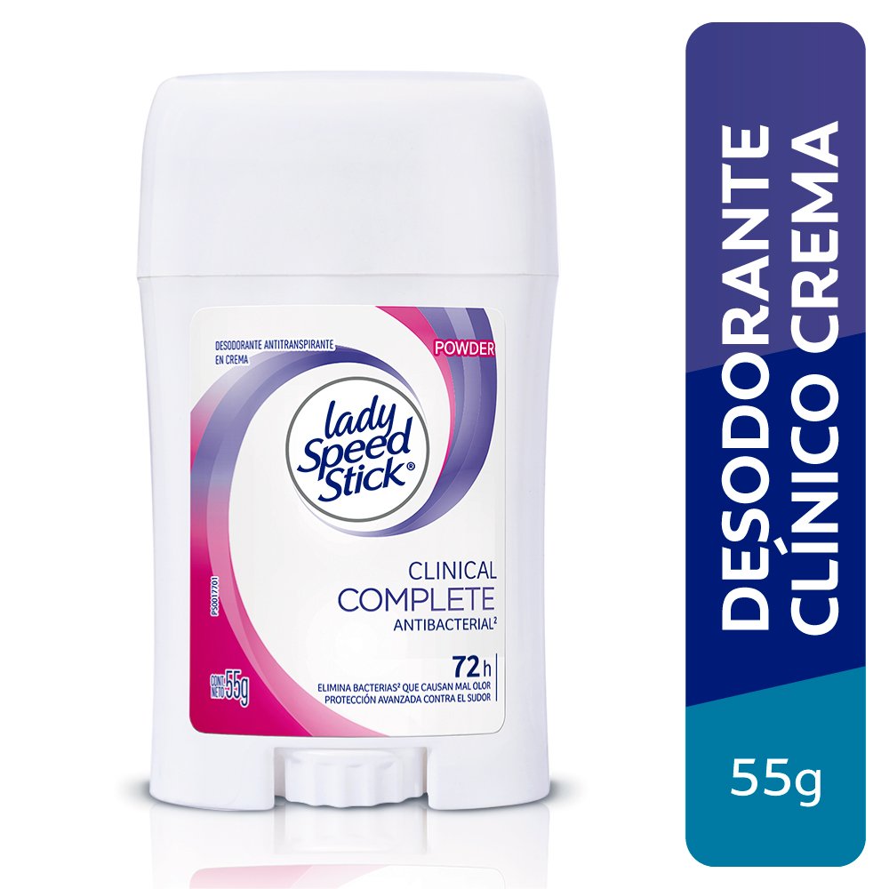 DESODORANTE CREMA LADY SPEED STICK CLINICAL ANTIBACTERIAL 55 GR