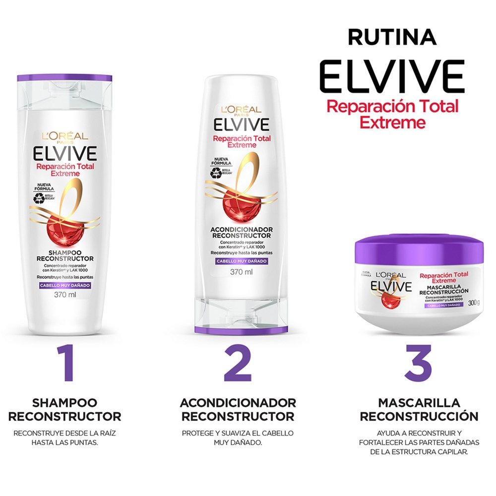 SHAMPOO REPARACIÓN EXTREME ELVIVE 370 ML