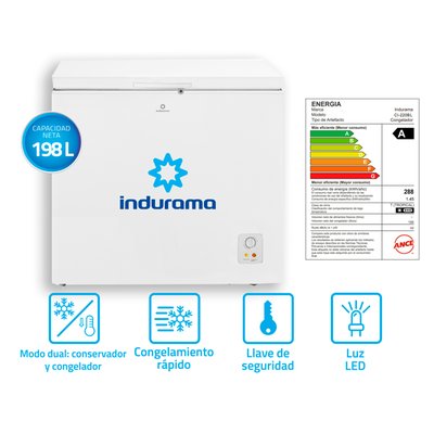 INDURAMA - Congeladora Indurama CI220BL Defrost