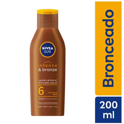 NIVEA - Bronceador Nivea Sun Protect y Bronze FPS6 200 mL