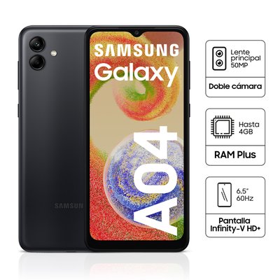 SAMSUNG - Smartphone GALAXY A04 64Gb 4Gb Single Sim Negro