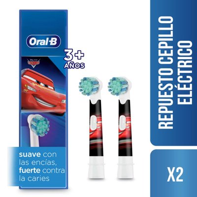 Cabezales de Repuesto Oral-B Disney Cars Para Cepillo de Dientes Eléctrico 2 Unidades