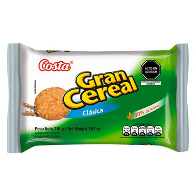 COSTA - Galleta Gran Cereal Clásica Bolsa 6 Und