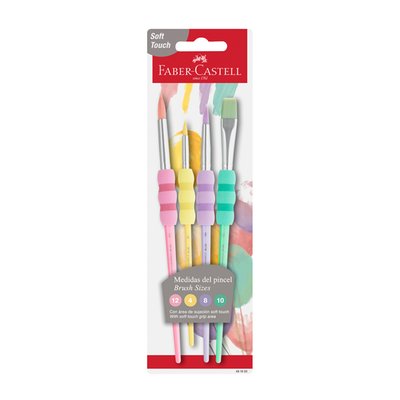 FABER CASTELL - PINCEL SOFT TOUCH PASTEL BLISTER X4