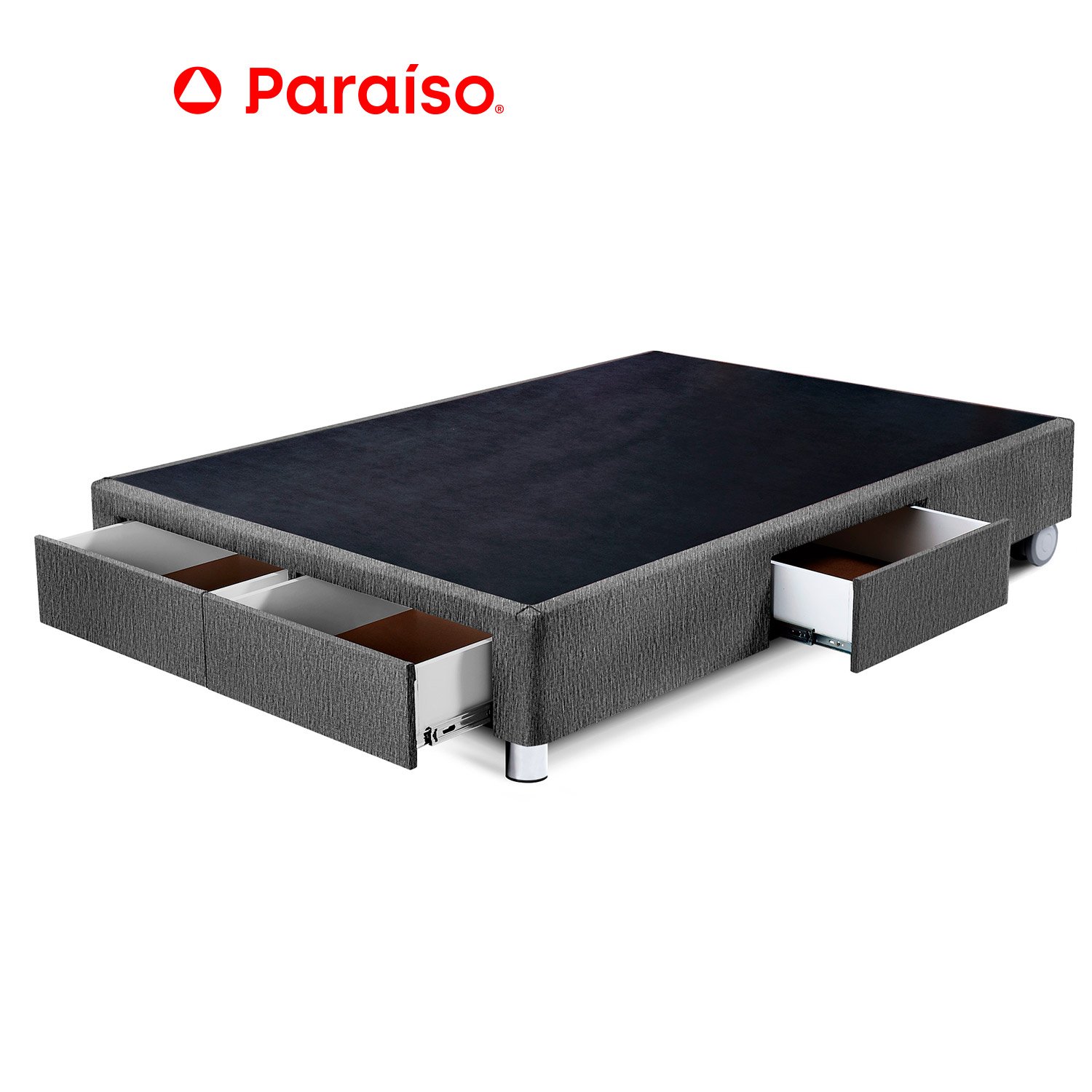 BOX TARIMA CAJONES 2 PLAZAS GRIS