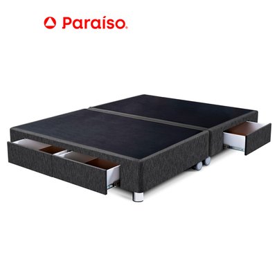 PARAISO - Box Tarima Con Cajones Queen Charcoal