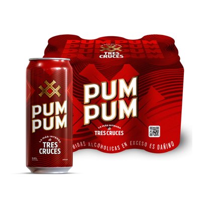 TRES CRUCES - Cerveza De Maíz Pum Pum Six Pack 473 mL