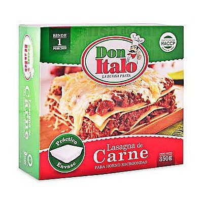 Don Italo - Lasagna De Carne Don Italo 350 Gr - Caja 350 gr