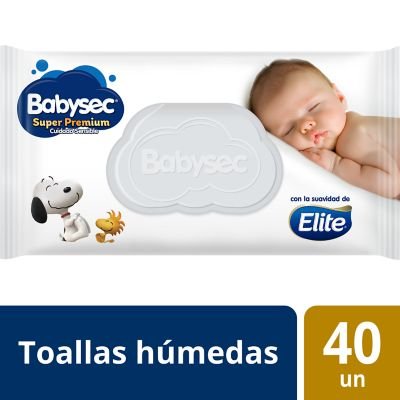 Toallitas Humedas Babysec Super Premium Hipoalerg Bolx40 Babysec Paquete 40 Un