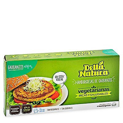 DELLANATURA - Hamburguesas Vegetarianas Dellanatura Garbanzo 6 Unidades