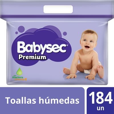 Toallitas Húmedas Premium Babysec Paquete 184 Un